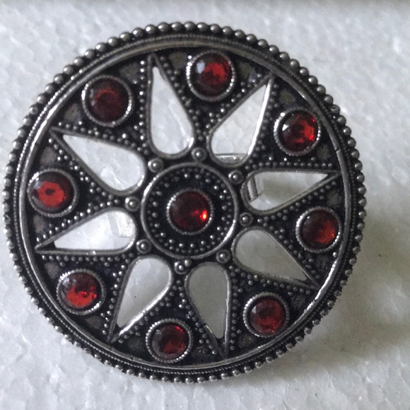 Vintage boho garnet ring
